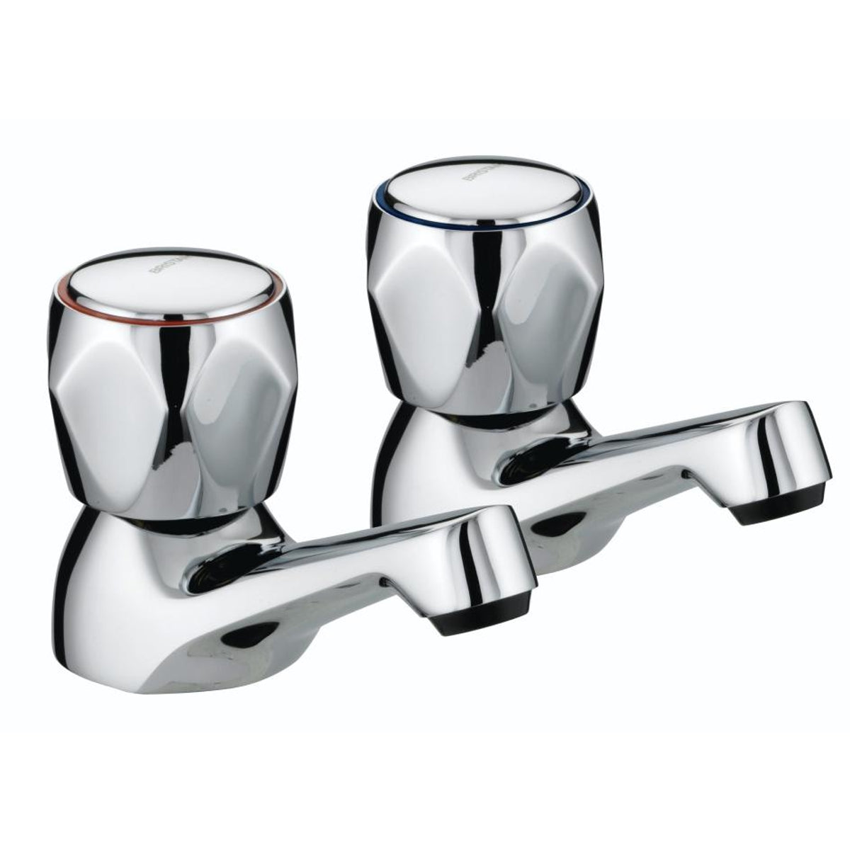 Bristan Club Basin Taps with Metal Heads Chrome VAC 1/2 C MT