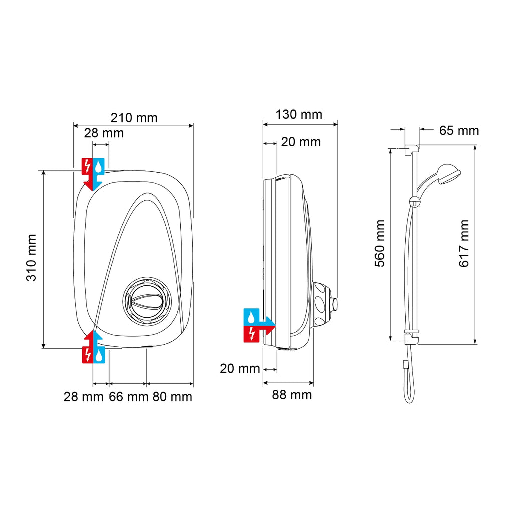 Mira Vigour Manual Power Shower 1.1532.354.
