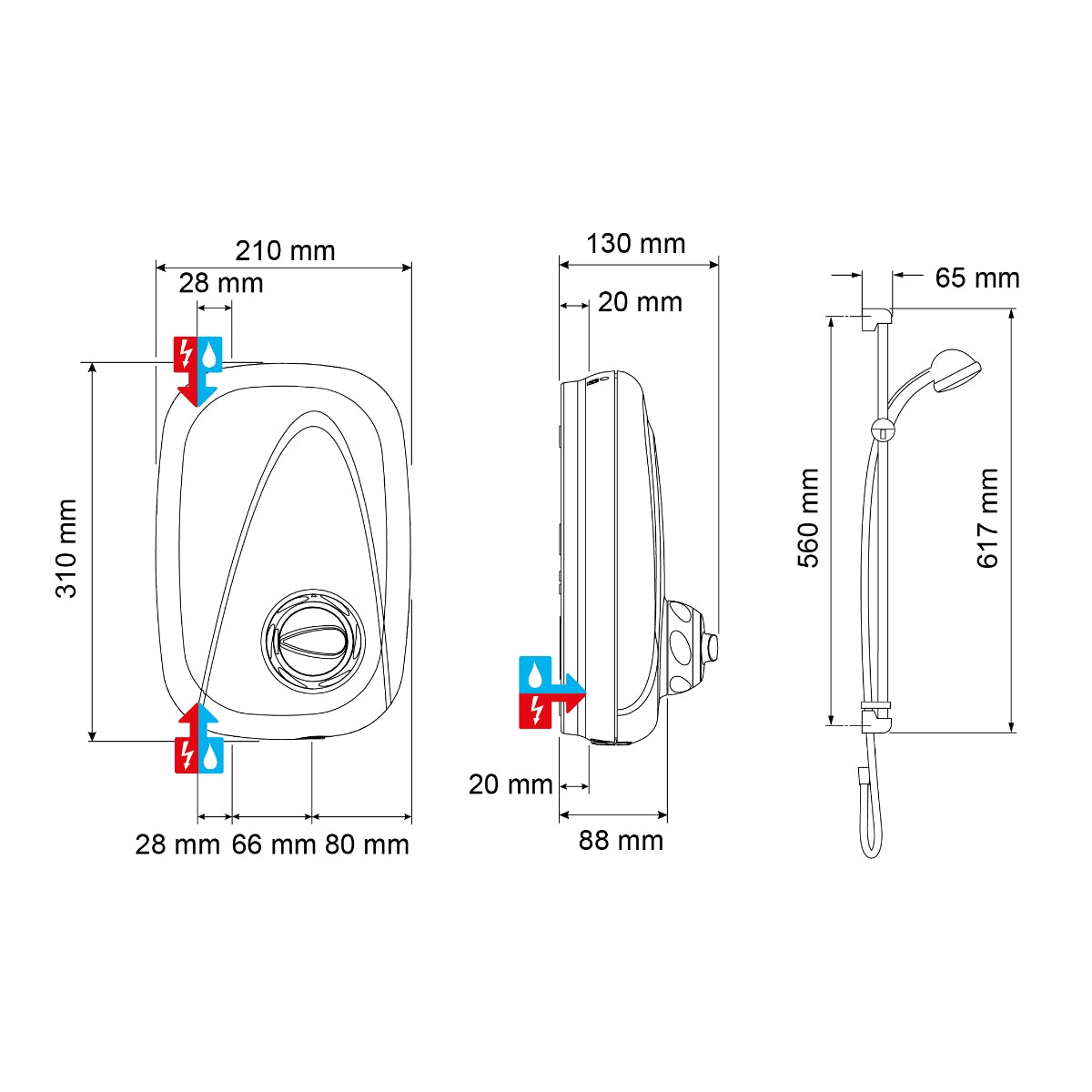 Mira Vigour Manual Power Shower 1.1532.354.