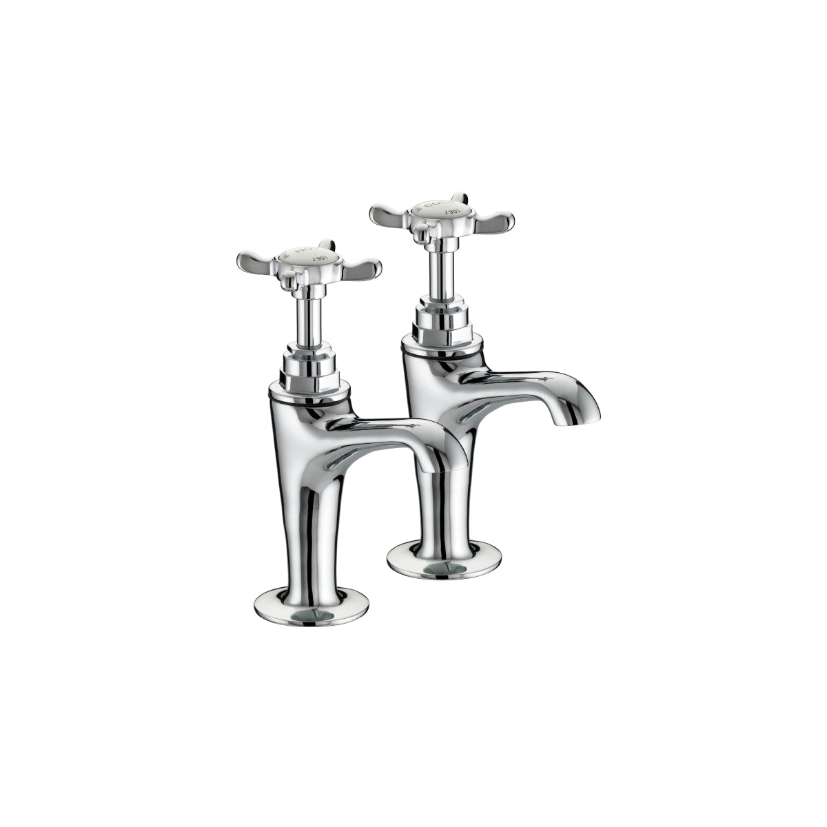Bristan 1901 High Neck Sink Pillar Taps Chrome N HNK C