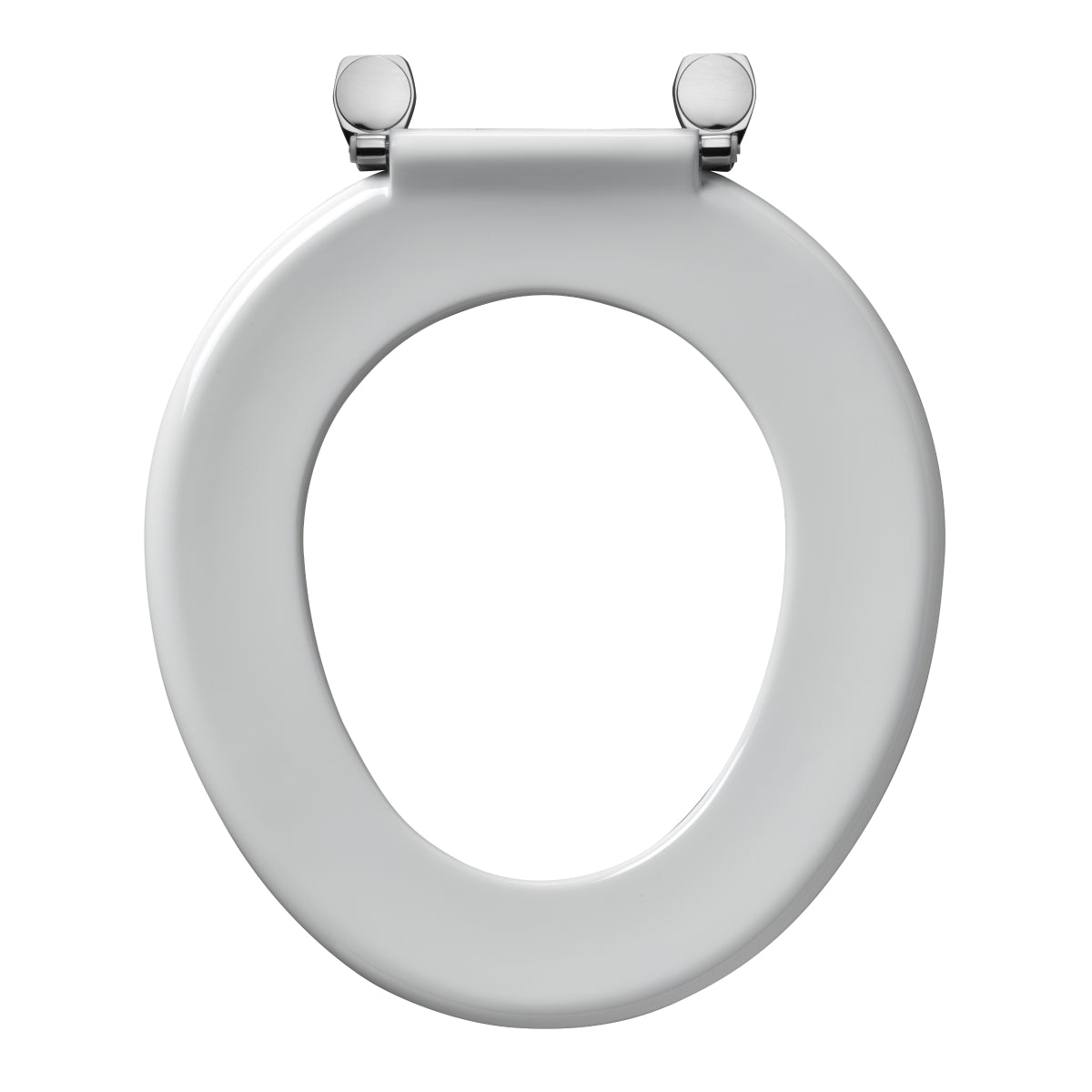 Armitage Shanks bakasan toilet seat only with stainless steel rod and metal top fix hinges, white.