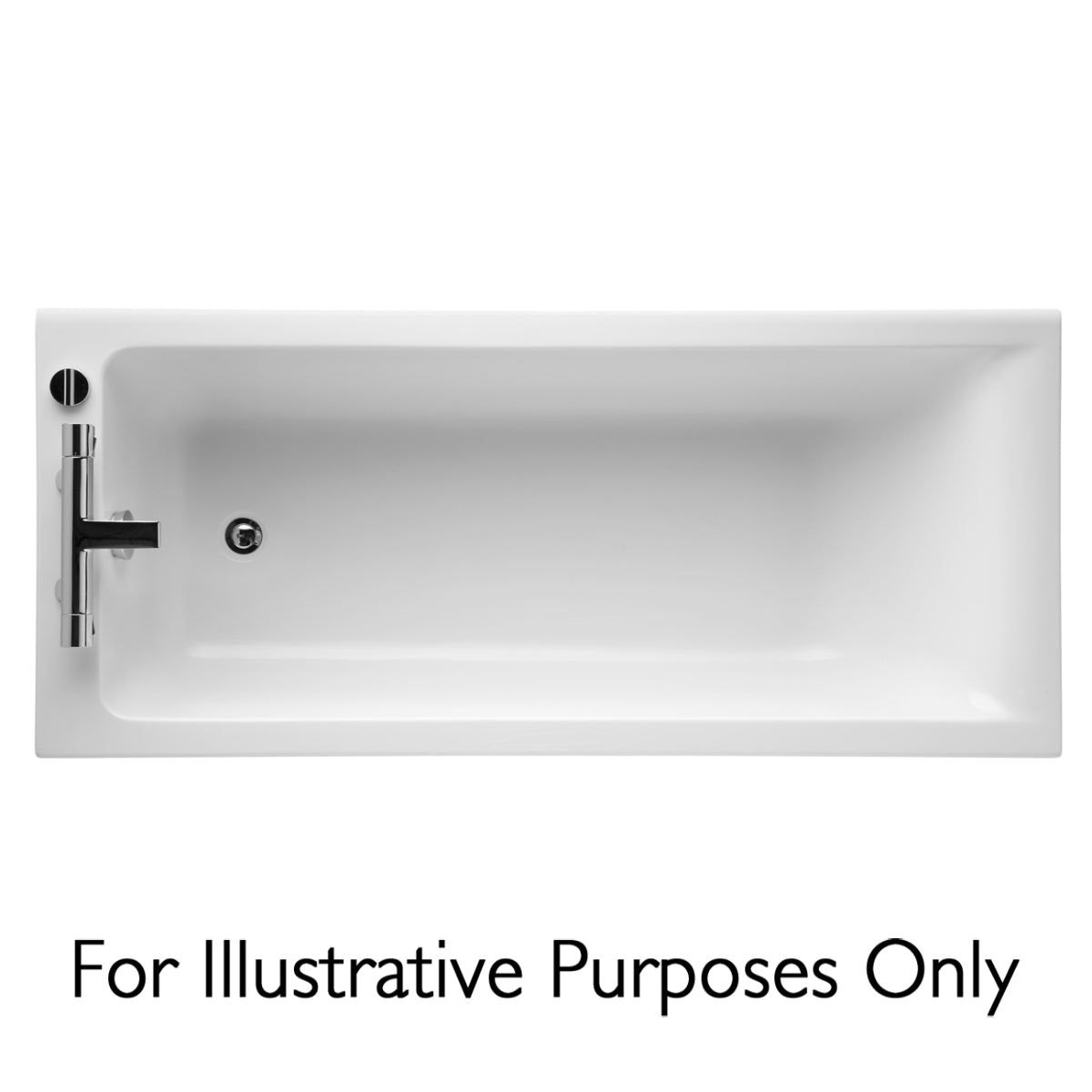 Ideal Standard I/S Concept 170 x 75cm Std R/Angular Bath for Std Waste & Overflow 0TH