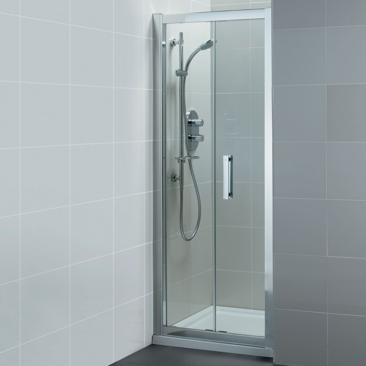 Ideal Standard Synergy 760 Infold Door Bright Silver Clear Glass L6206EO.