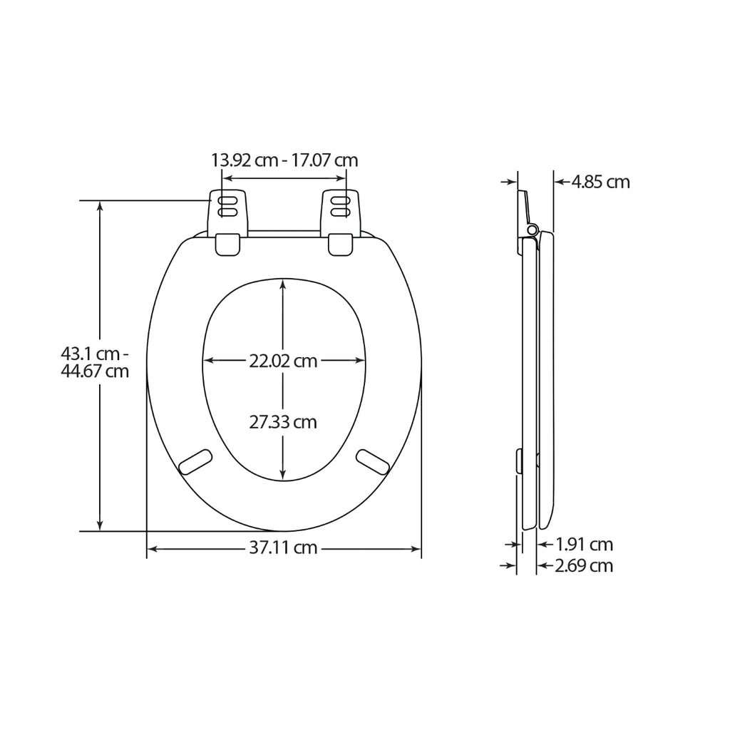 BEMIS PROSEAT WHITE TOILET SEAT 340259000.