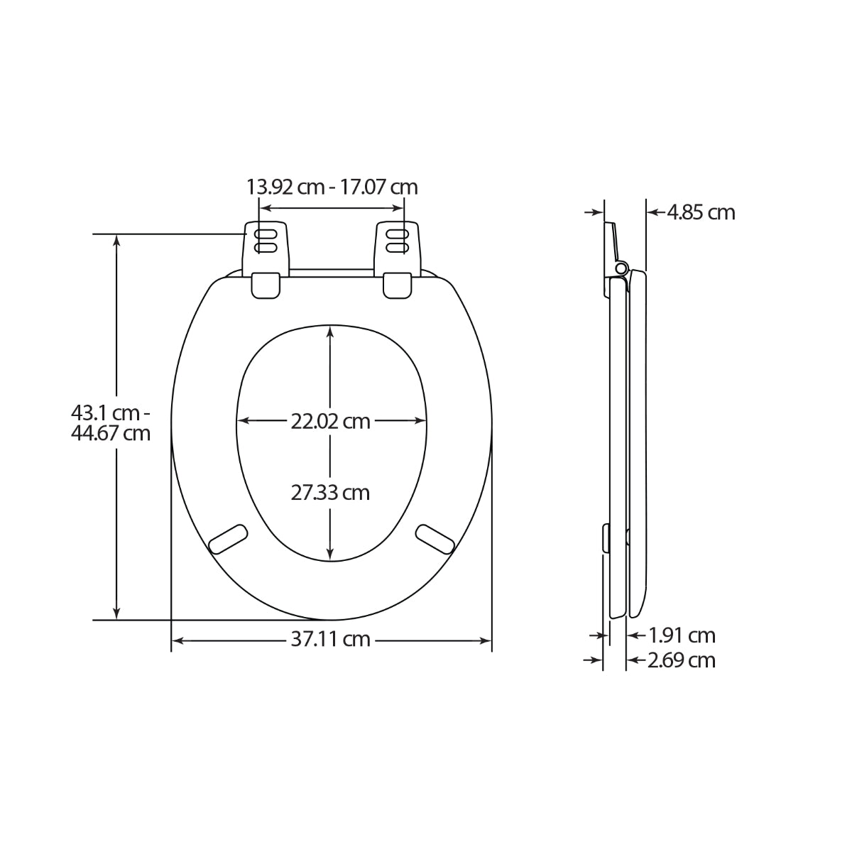 BEMIS PROSEAT WHITE TOILET SEAT 340259000.