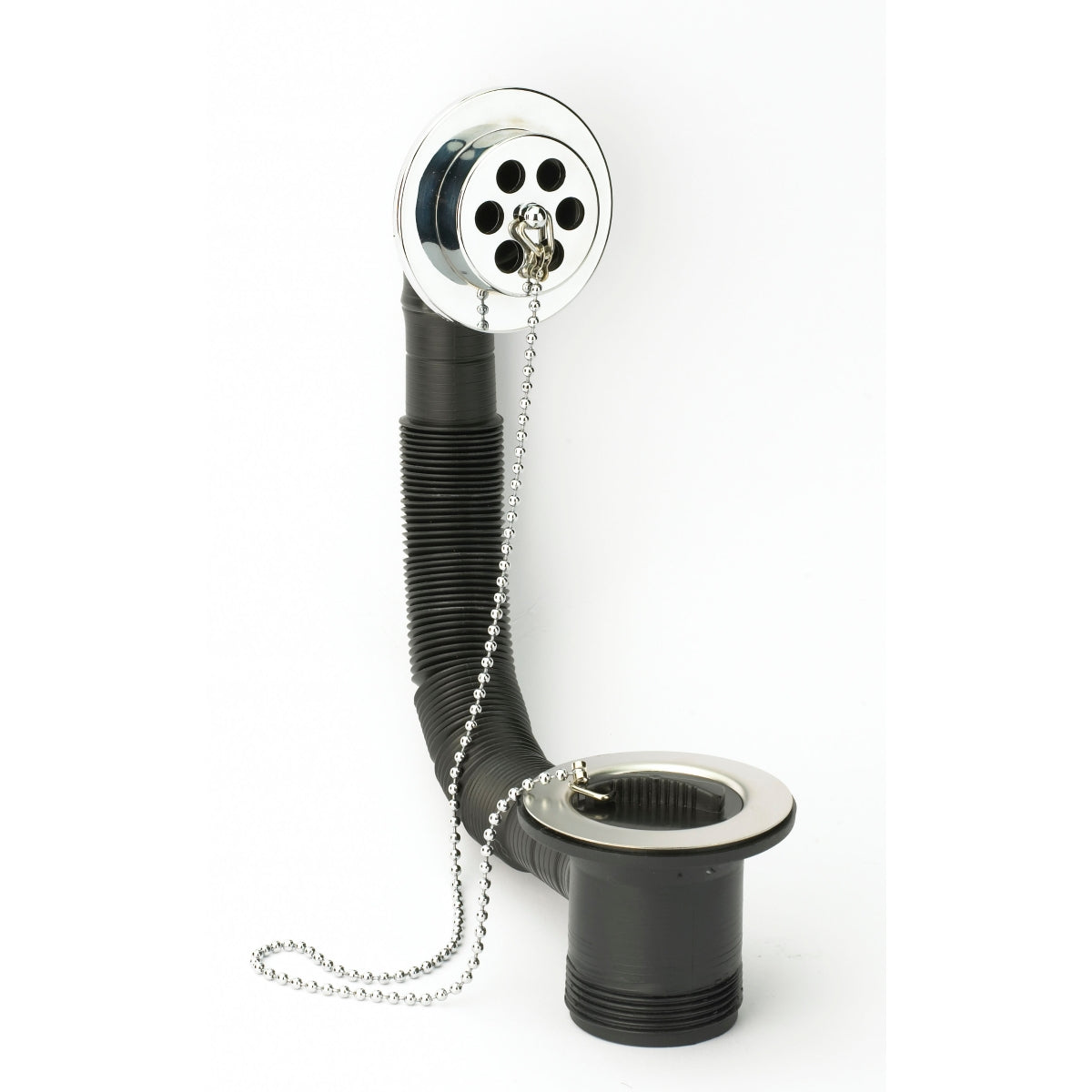 Embrass Peerless Bath Combition Waste with Overflow and Polypipe Plug Black 38.1mm 200508.