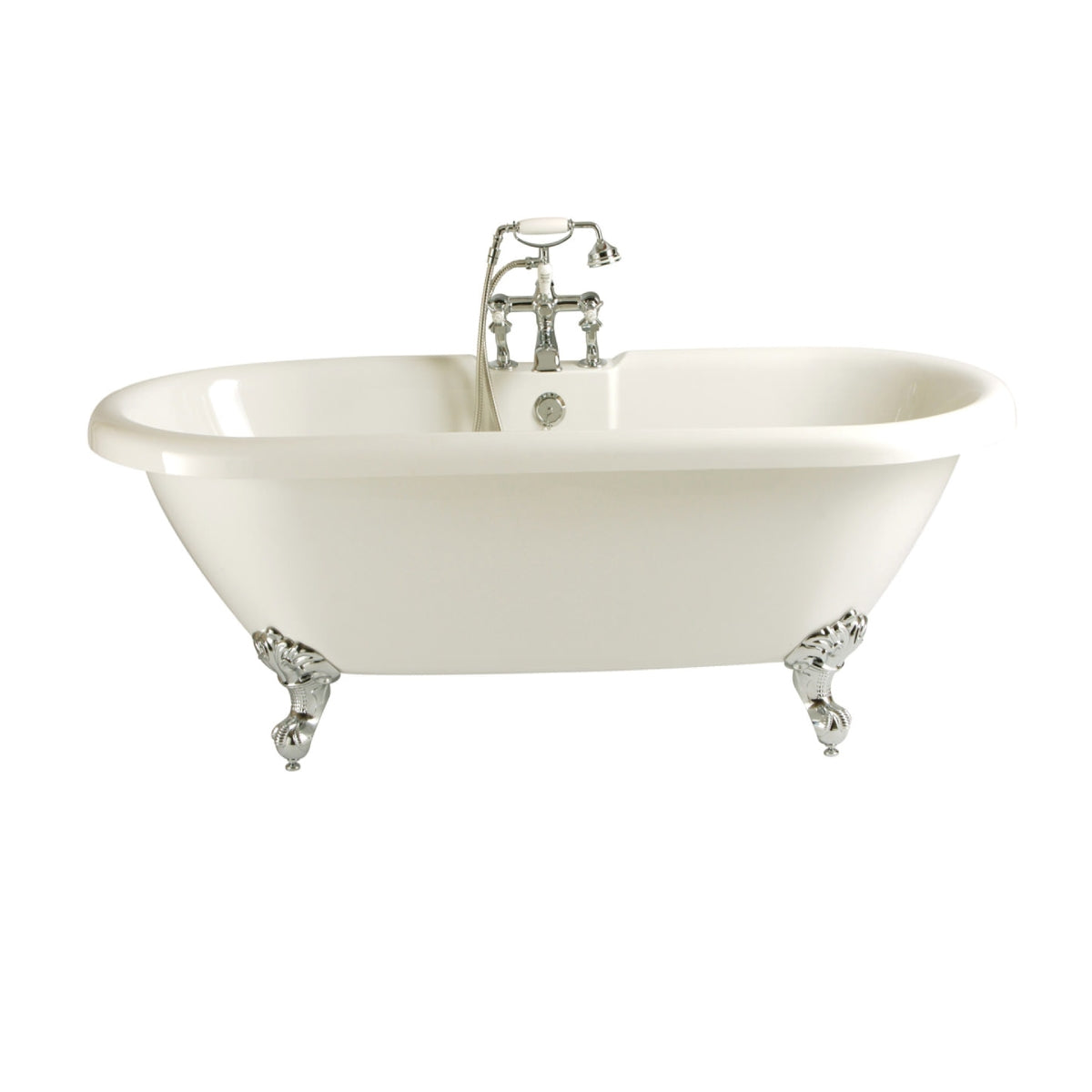 Heritage Oban Double Ended Roll Top Bath 2 Tap Hole