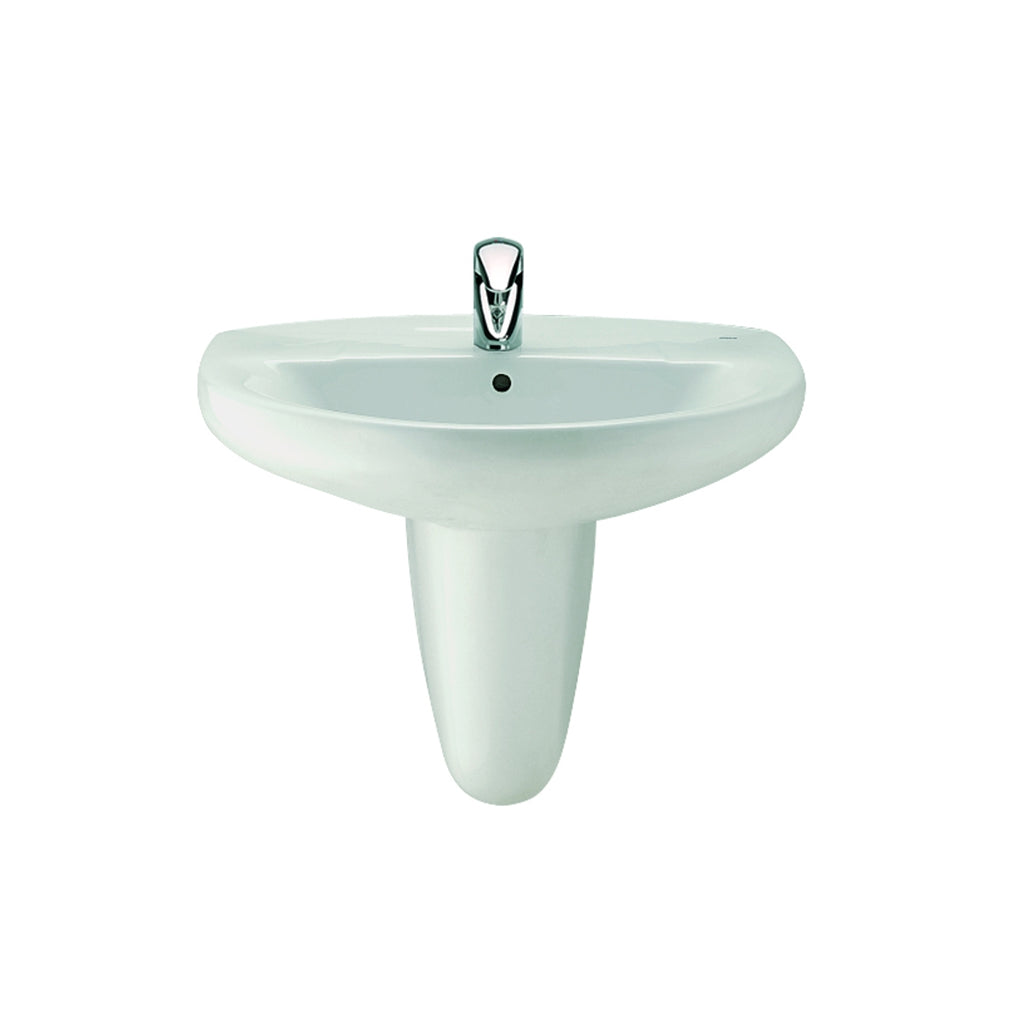 Roca Laura Cloakroom 450Mm 1Th Basin + Semi Pedestal