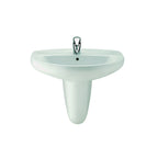 Roca Laura Cloakroom 450Mm 1Th Basin + Semi Pedestal