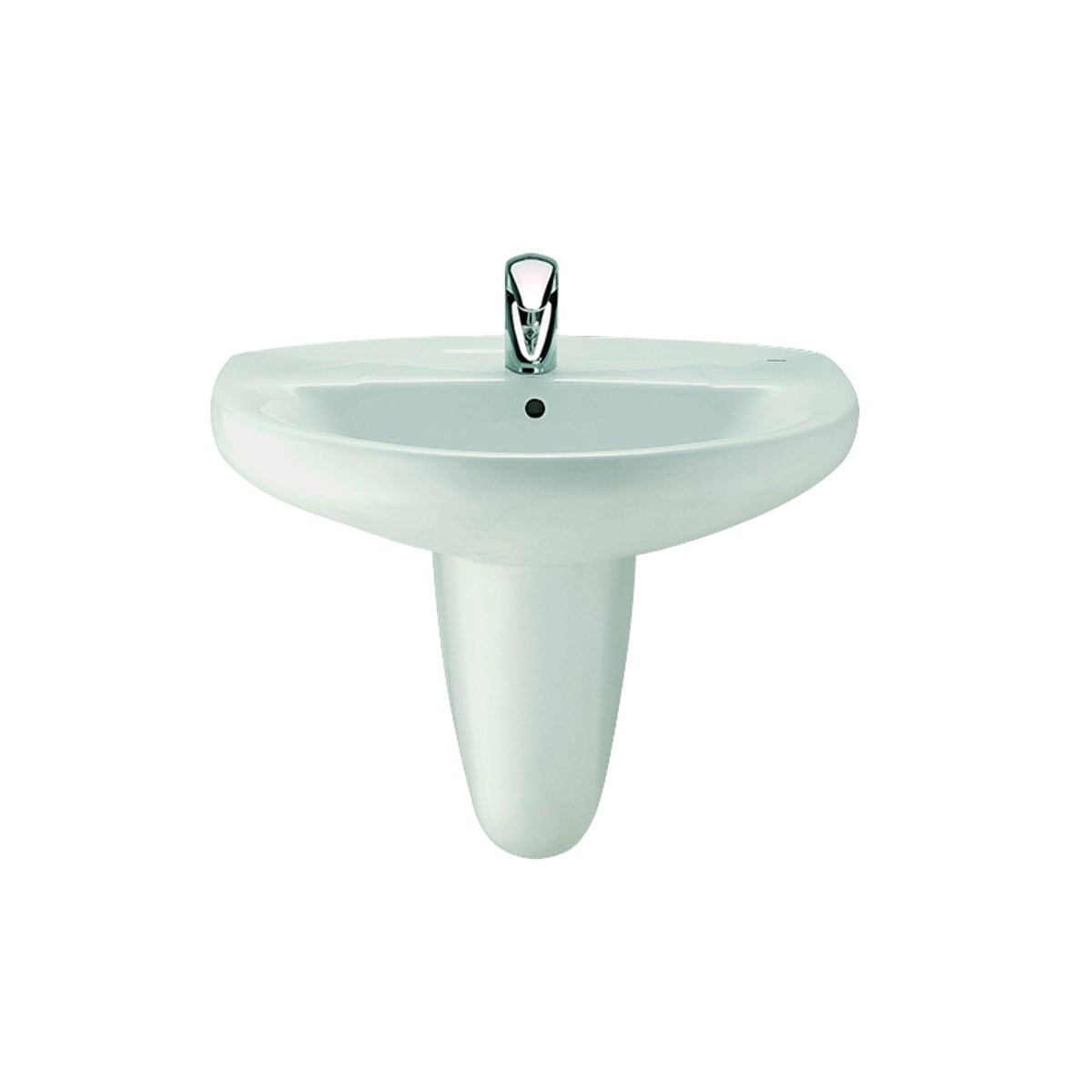 Roca Laura Cloakroom 450Mm 1Th Basin + Semi Pedestal