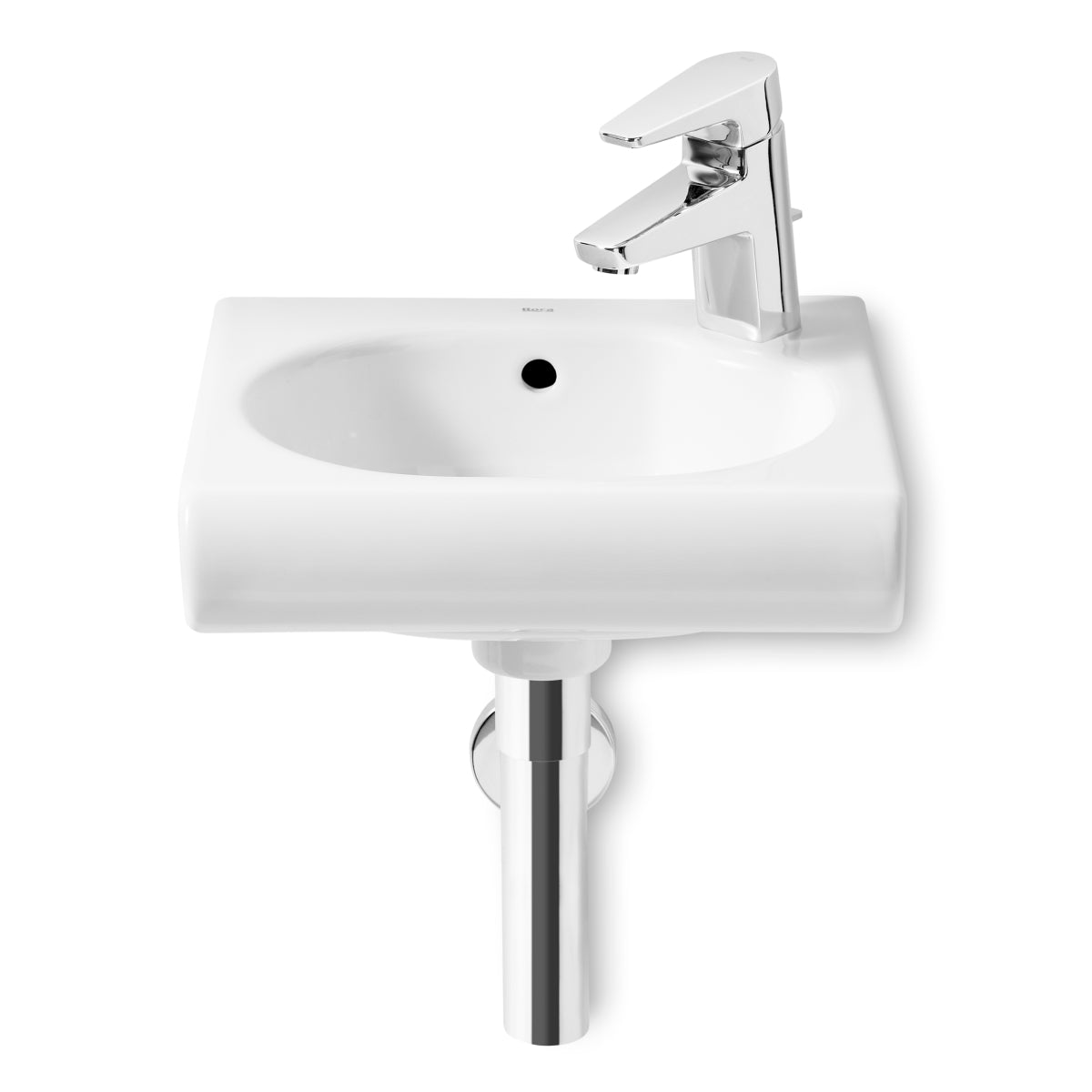 Roca Meridian-N Compact Cloakroom Wall-hung Basin 350 x 320mm - 1 Right-hand Taphole