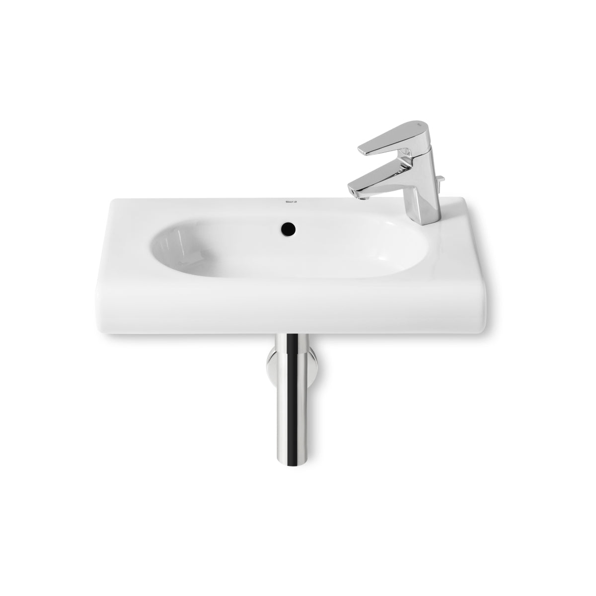 Roca Meridian-N Compact Wall-hung Basin 550 x 320mm 1 Right-hand Taphole
