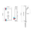 Mira Sport Electric Shower 9.0 KW White and Chrome 1.1746.002.