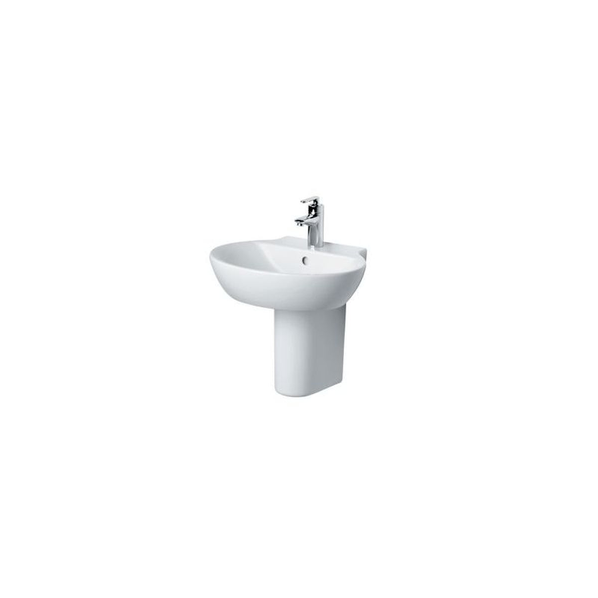Ideal Standard Sottini Ellipse 1 Tap Hole Basin White 550 mm x 485 mm