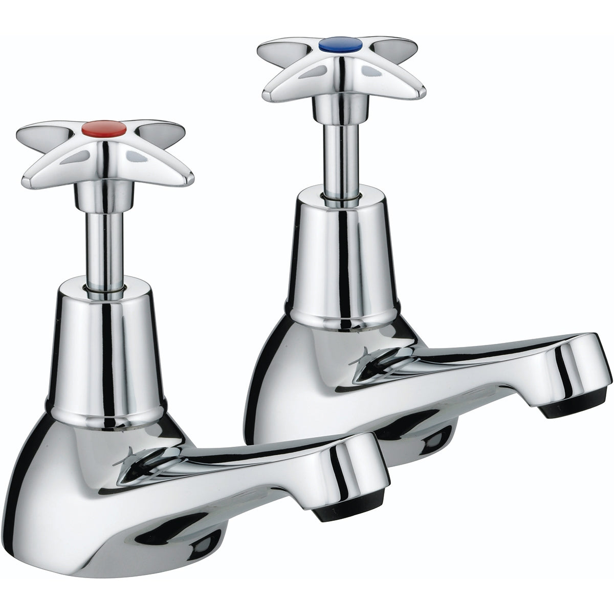 Bristan Value Cross Top Bath Taps Va x 3/4C Chrome VAX 3/4 C