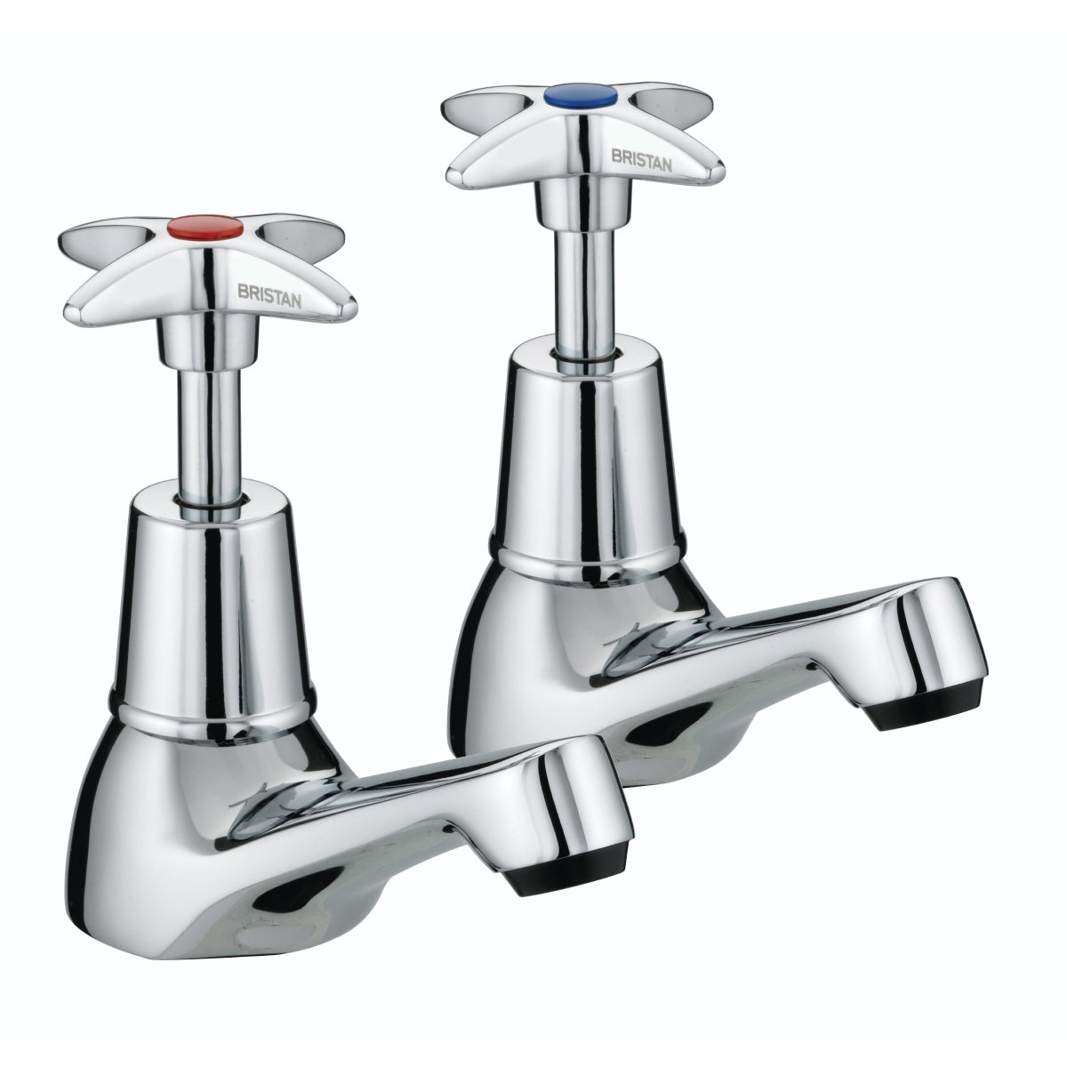 Bristan Value Cross Top Basin Taps Va x 1/2C Chrome VAX 1/2 C