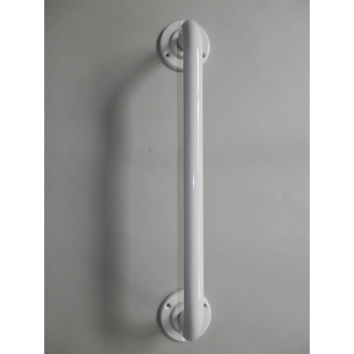 NYMAS Round Flange Grab Rail, Steel, Exp. Fixings, 35mm Dia. 610mm, White.
