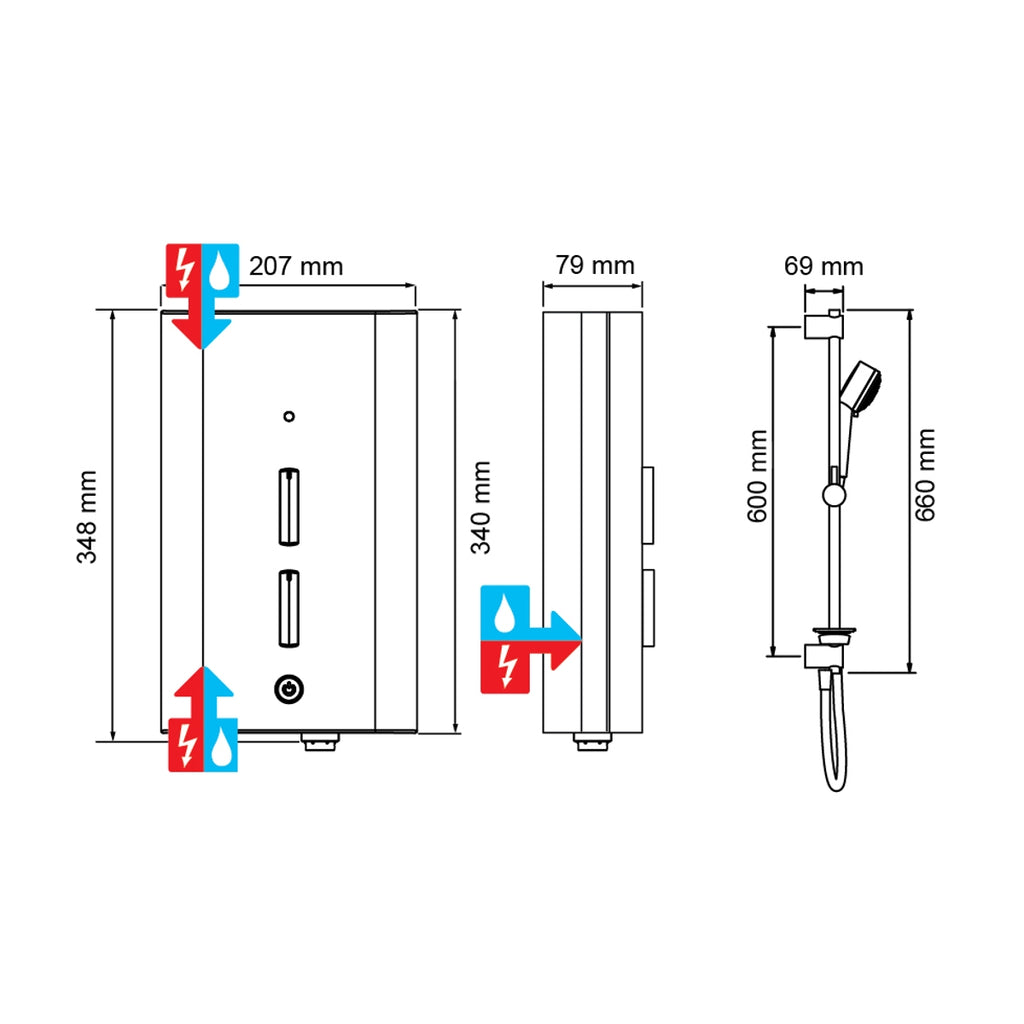 Mira Escape Thermostatic 9.0kW Electric Shower 1.1563.012. 1.1563.730