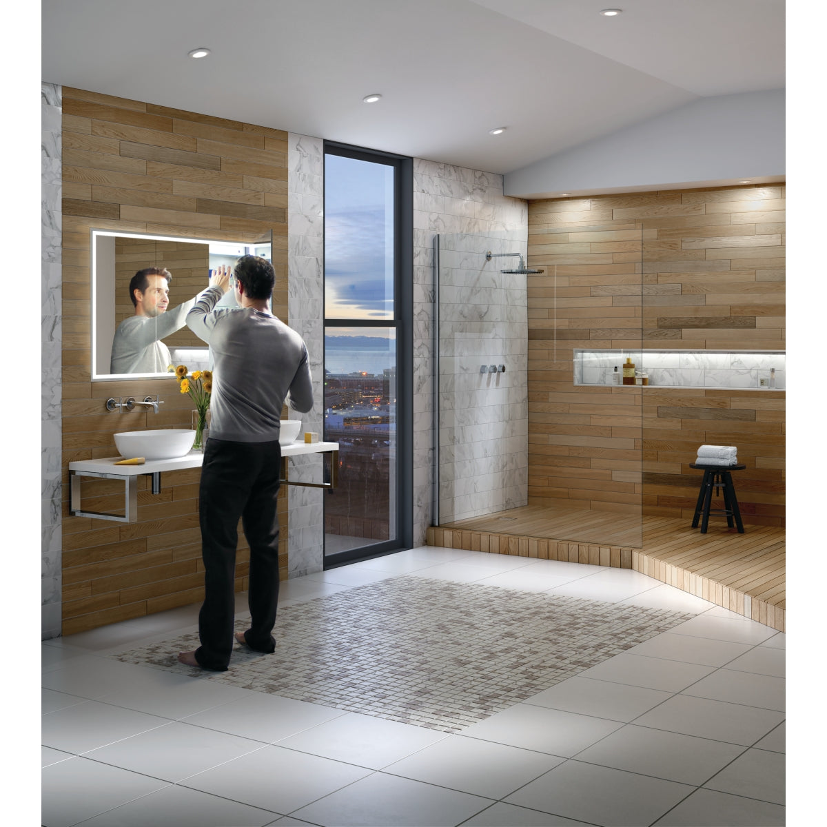 HiB Vanquish 120 Bathroom Cabinet Triple Door 47900.