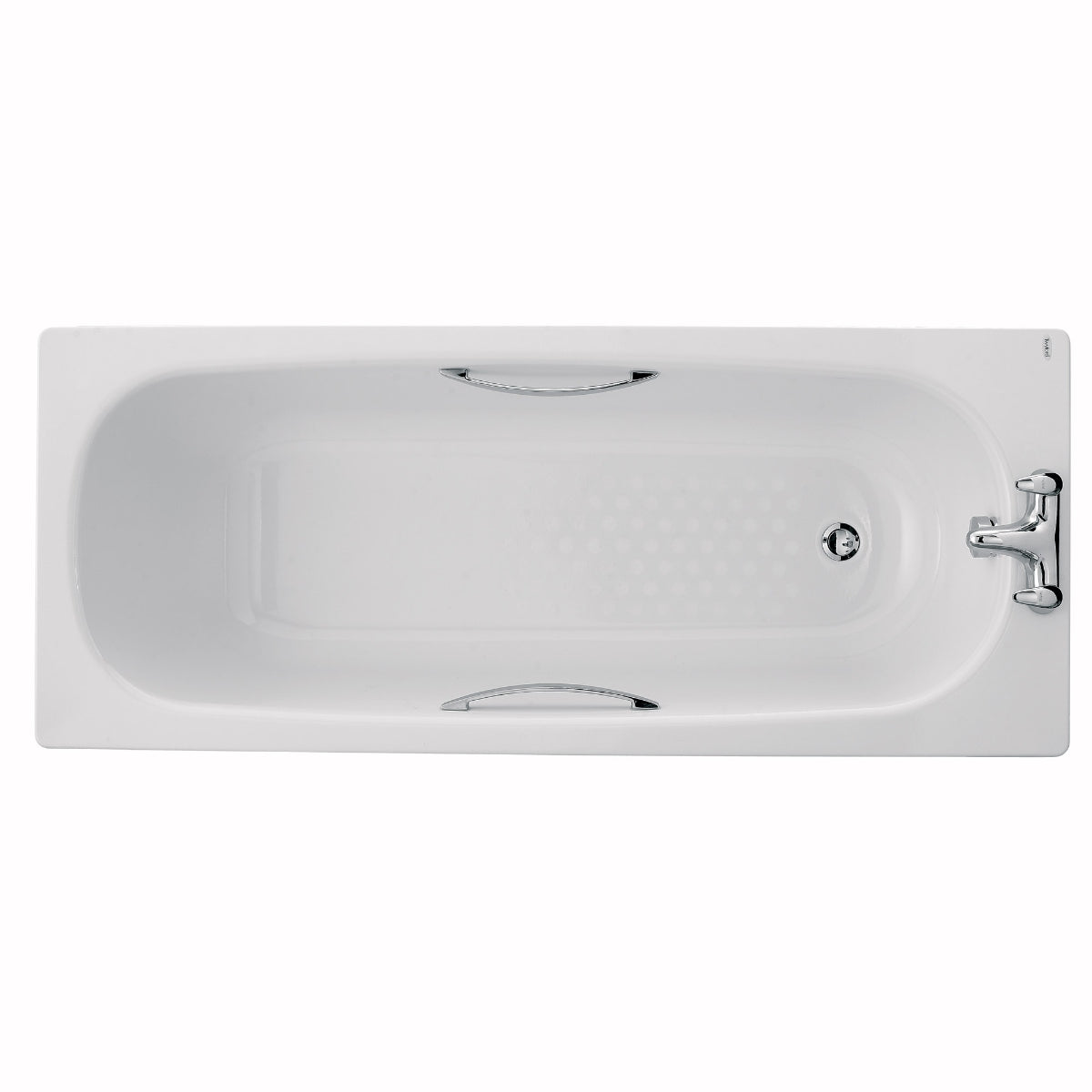 Twyford Celtic Straight Steel Bath 1700 x 700mm 2 Tap Hole with Handles & Legs