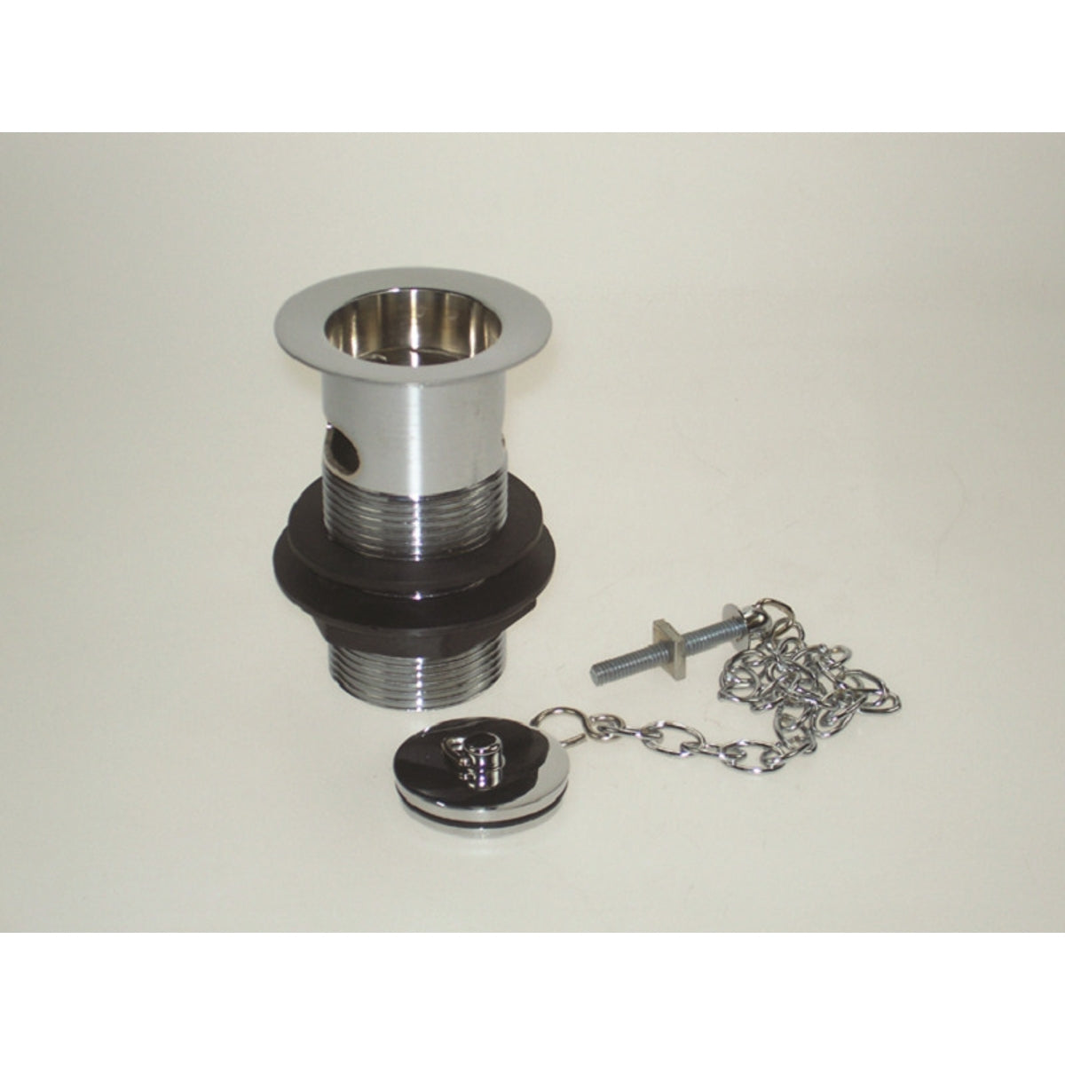 Embrass Peerless 201577 1-1/4inch Brass Basin Waste Slotted Brass Plug Brazed Chain Stay Chrome Plated.