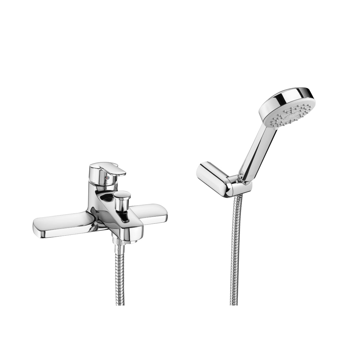 Roca Victoria Bath Shower Mixer Tap with Kit Chrome
