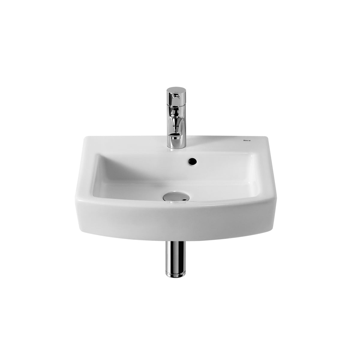 Roca Hall Wall-hung/on-countertop Cloakroom Basin 450 x 385mm - 1 Taphole