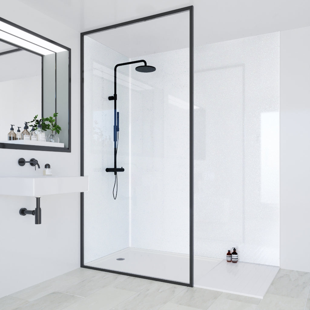 Multipanel Classic Bathroom Wall Panel Hydrolock 2400 x 1200mm Blizzard MPG030SHRHLTG17.