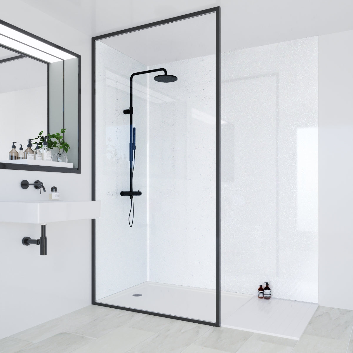 Multipanel Classic Bathroom Wall Panel Unlipped 2400 x 1200mm Blizzard MPG030SHR.