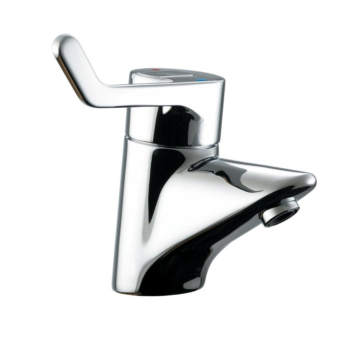 Armitage Shanks Contour 21 thermostatic 1 taphole washbasin mixer with single sequential long lever and flexible tails