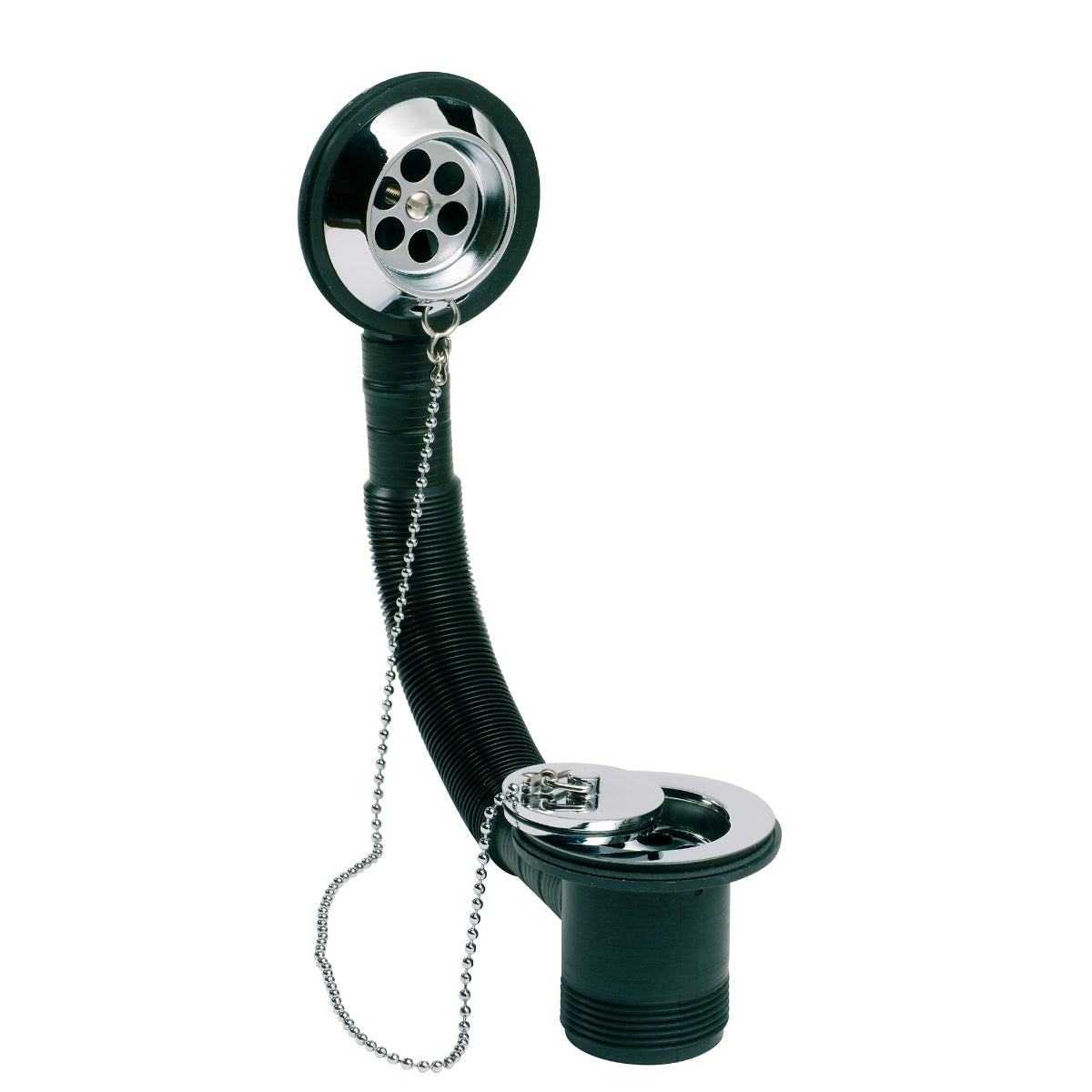 Embrass Peerless 201116 Tidy Plug Bath Waste & Overflow Ball Chain 1.5 Inch Cp.