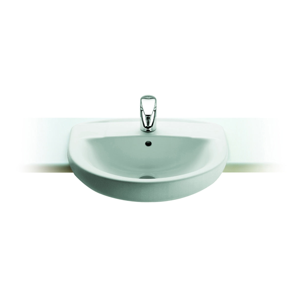 Roca Laura Semi-Recessed Basin 510 X 400Mm 2 Tapholes White