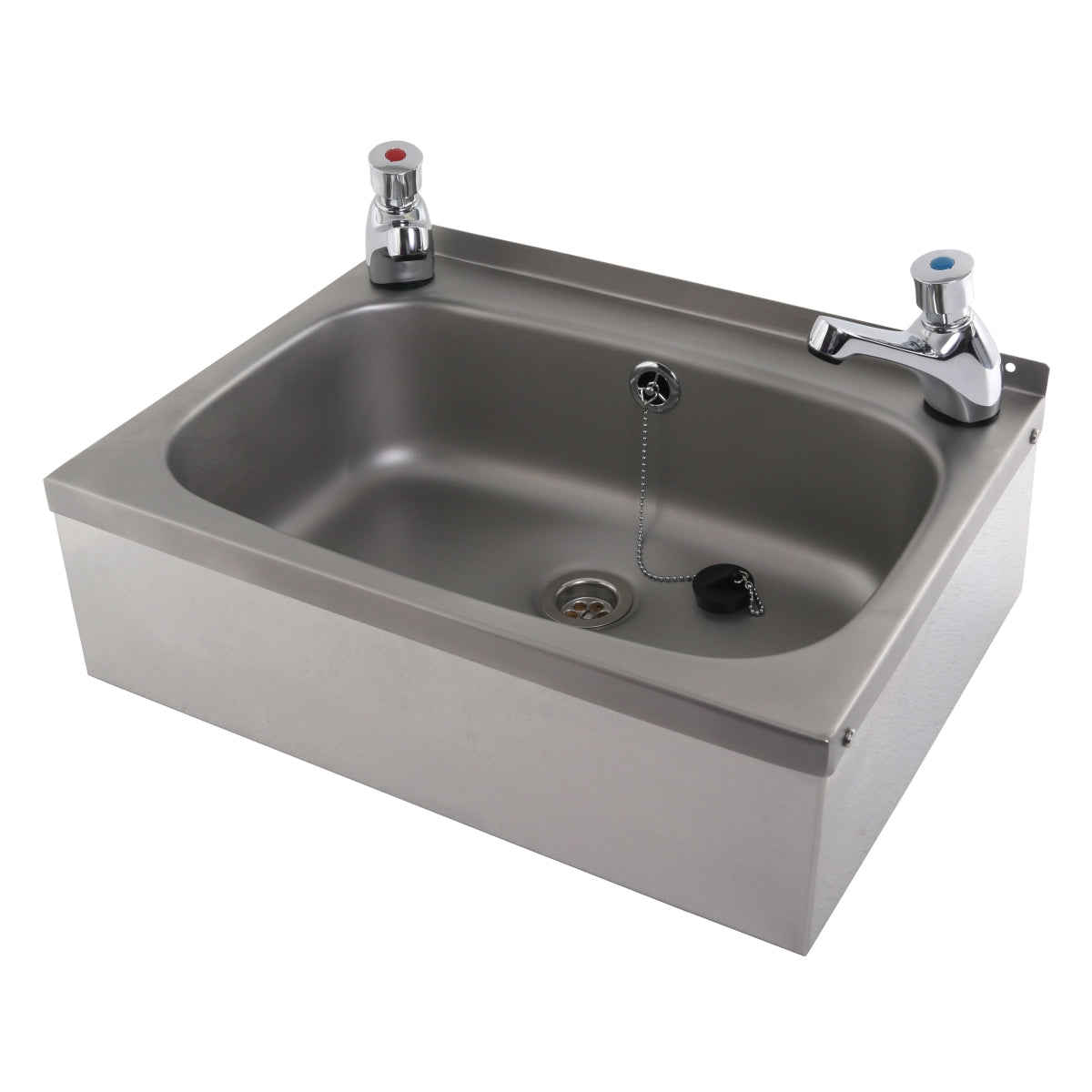 Acorn Thorn Acorn Wall Hung Wash Basin Stainless Steel 2 Taphole with Apron Support.
