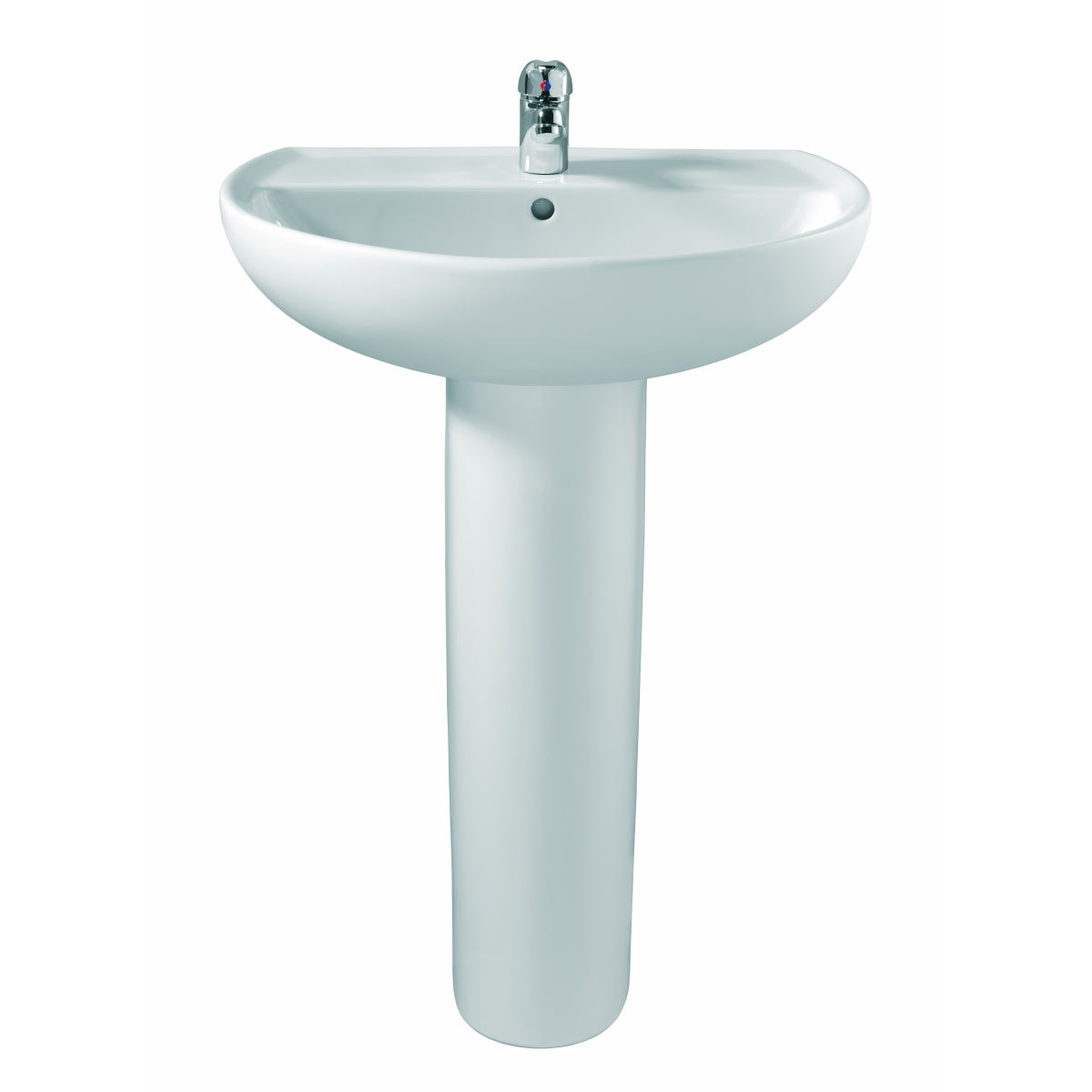 Twyford Alcona 600mm 1 Taphole Washbasin White