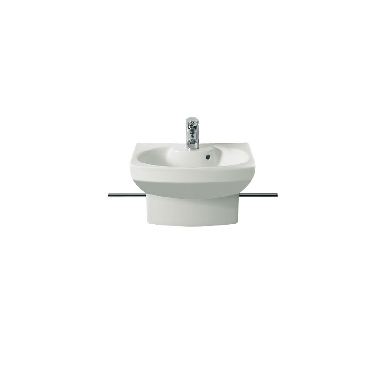 Roca 327514000 Senso Compact Cloakroom Basin Witap Hole Integrated Semi-pedestal 1 Tap Hole 480 x 375mm