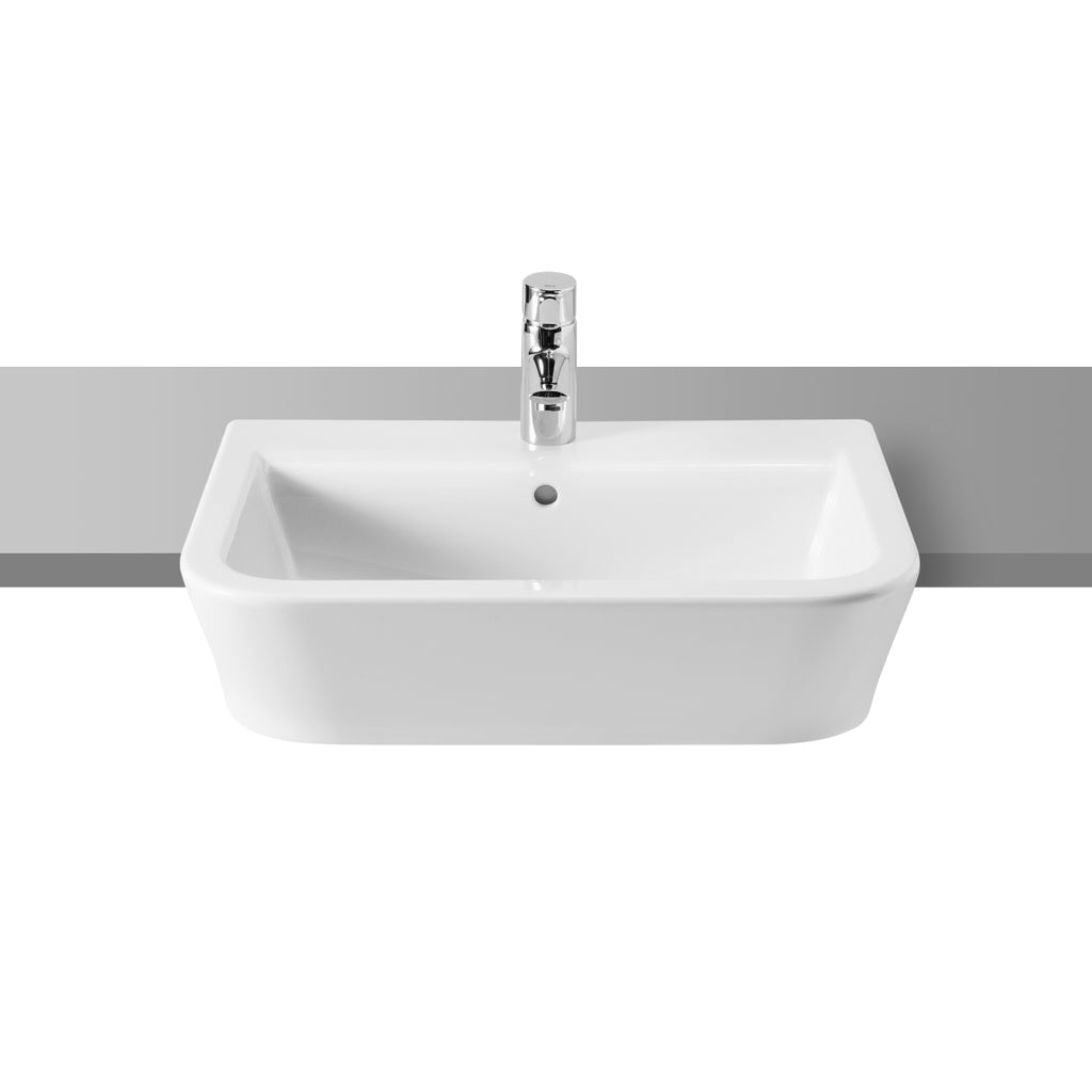 Roca the Gap Semi-recessed Basin 560 x 400mm - 1 Taphole