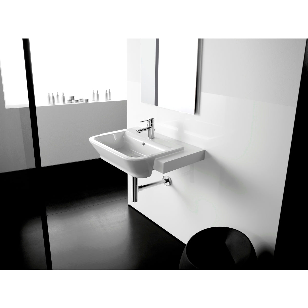 Roca the Gap Semi-recessed Basin 560 x 400mm - 1 Taphole