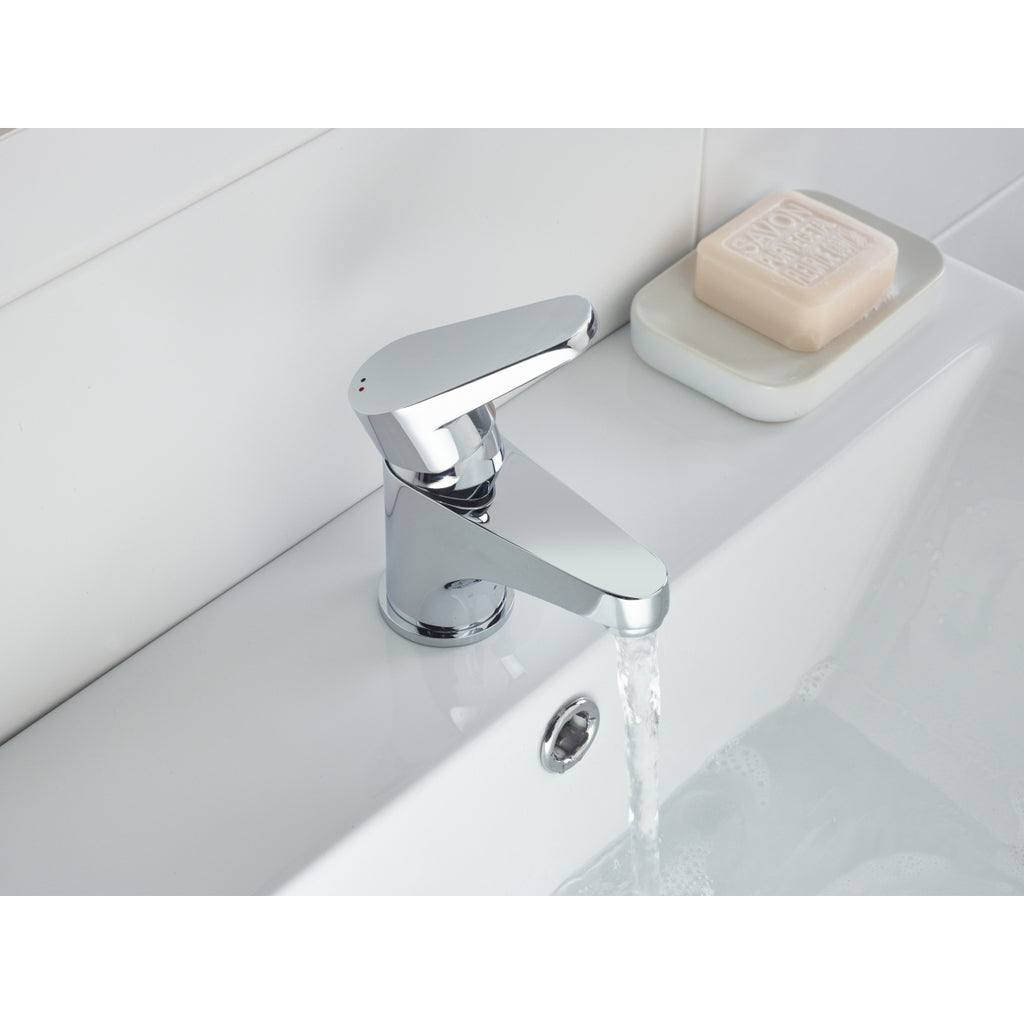 Bristan Quest Basin Mixer Tap with Clicker Waste Chrome QST BAS C