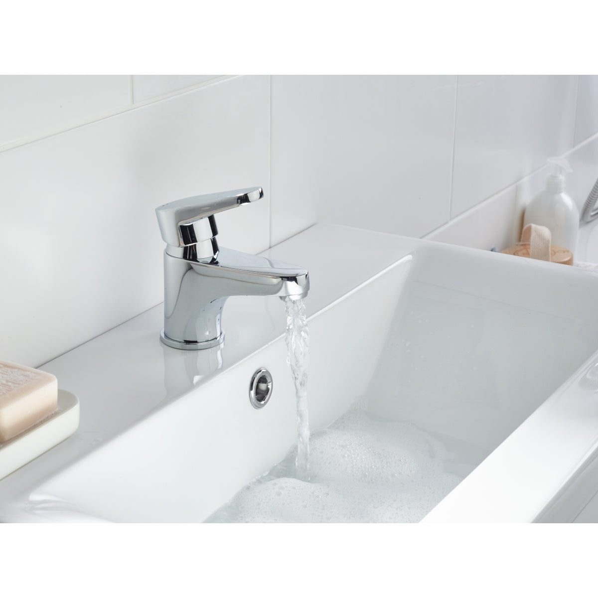 Bristan Quest Basin Mixer Tap with Clicker Waste Chrome QST BAS C