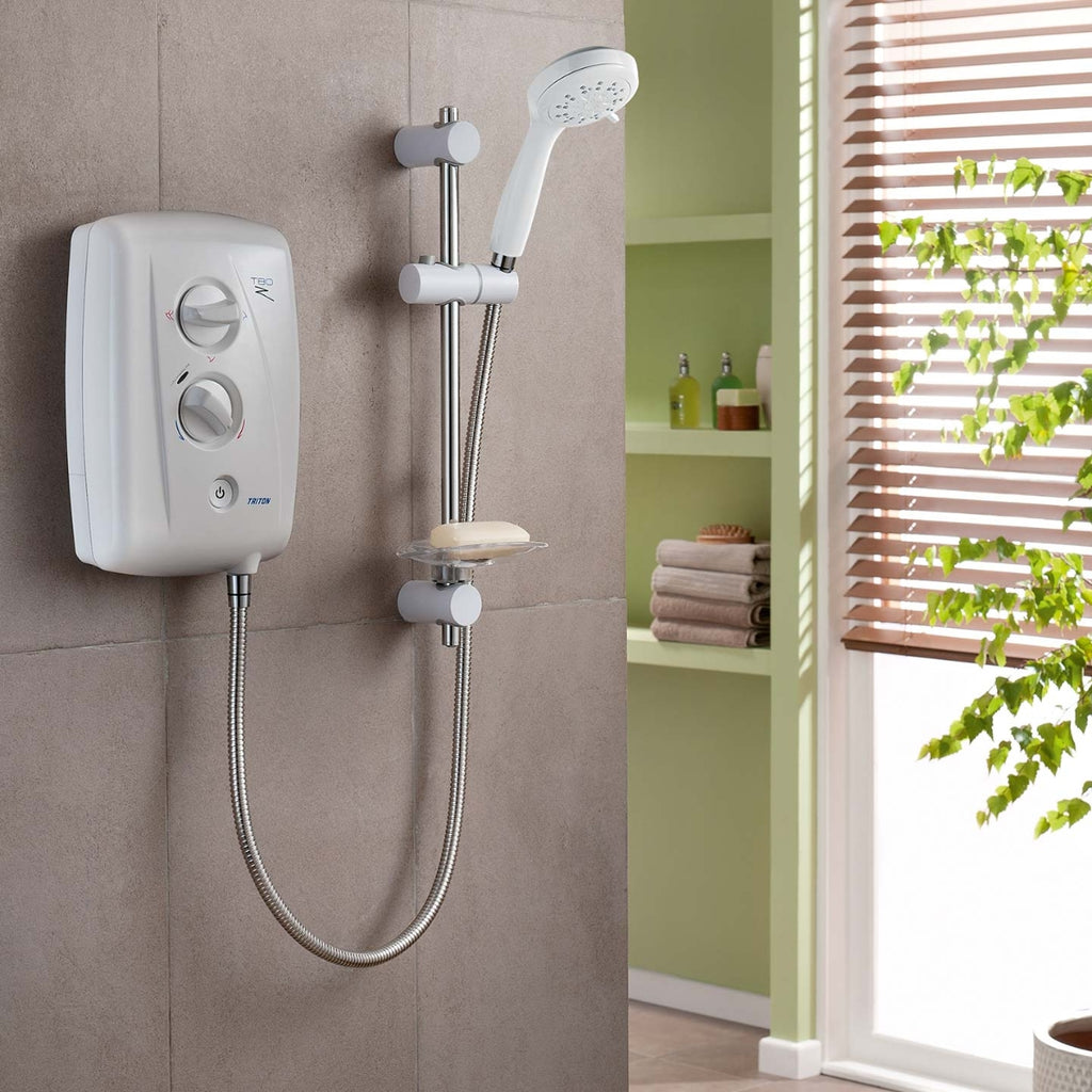 Triton T80Z Fast-Fit 7.5 KW Electric Shower White and Chrome SP8007ZFF.