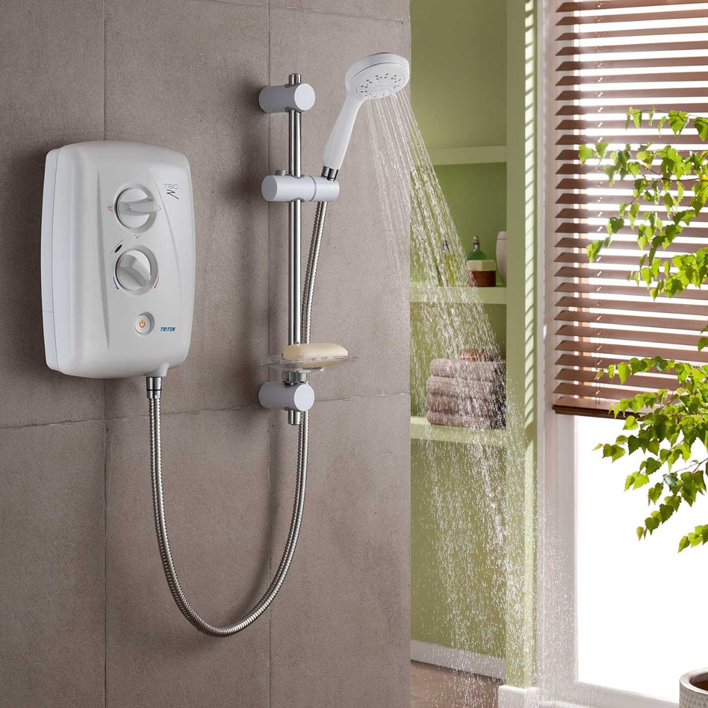 Triton T80Z Fast-Fit 8.5 KW Electric Shower White and Chrome
