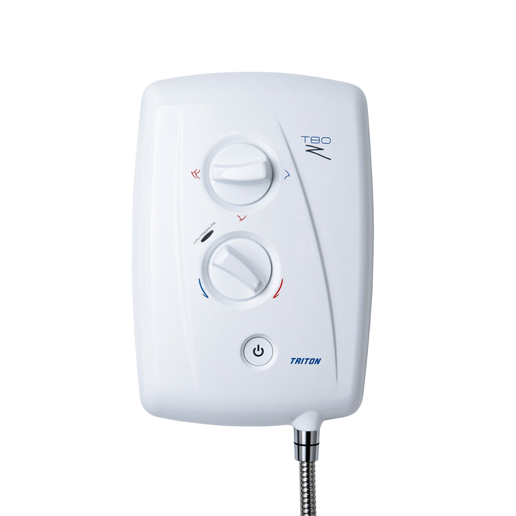Triton T80Z Fast-Fit 8.5 KW Electric Shower White and Chrome