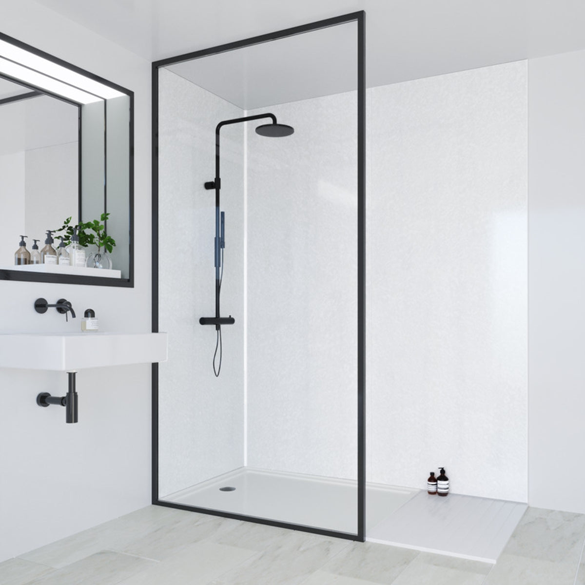 Multipanel Classic Bathroom Wall Panel Frost White 2.4mm x 900mm MPM049SHR9.