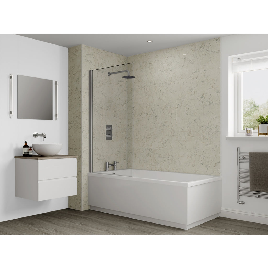Multipanel Classic Bathroom Wall Panel Hydrolock Grey Marble 2.4 M x 598mm M139 MPM139STDHLTG17.