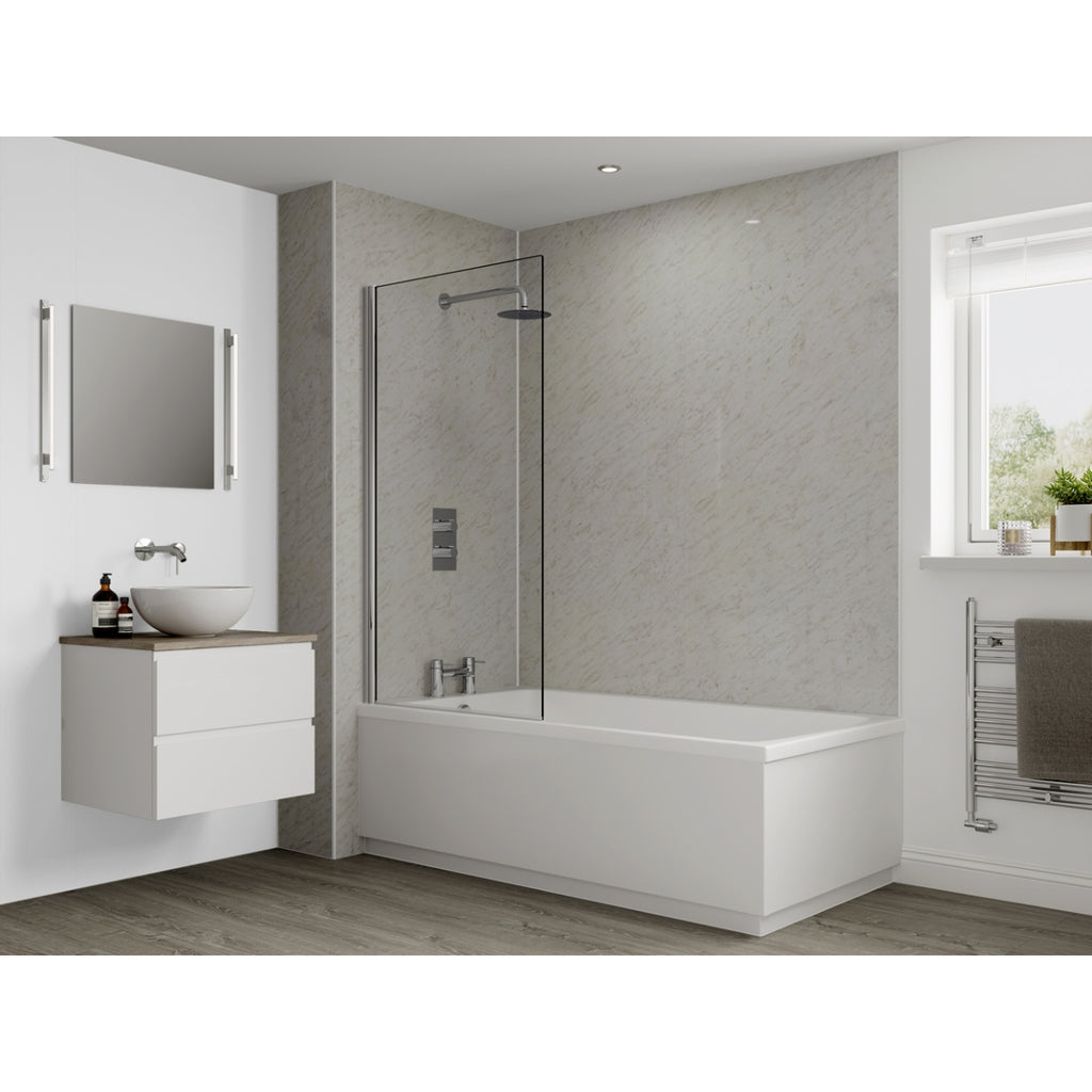 Multipanel Classic Bathroom Wall Panel Hydrolock Classic Marble 2.4 M x 598mm M141 MPM141STDHLTG17.