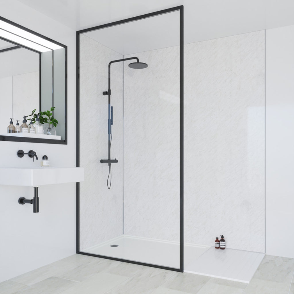 Multipanel Classic Bathroom Wall Panel Hydrolock Classic Marble 2.4 M x 598mm M141 MPM141STDHLTG17.