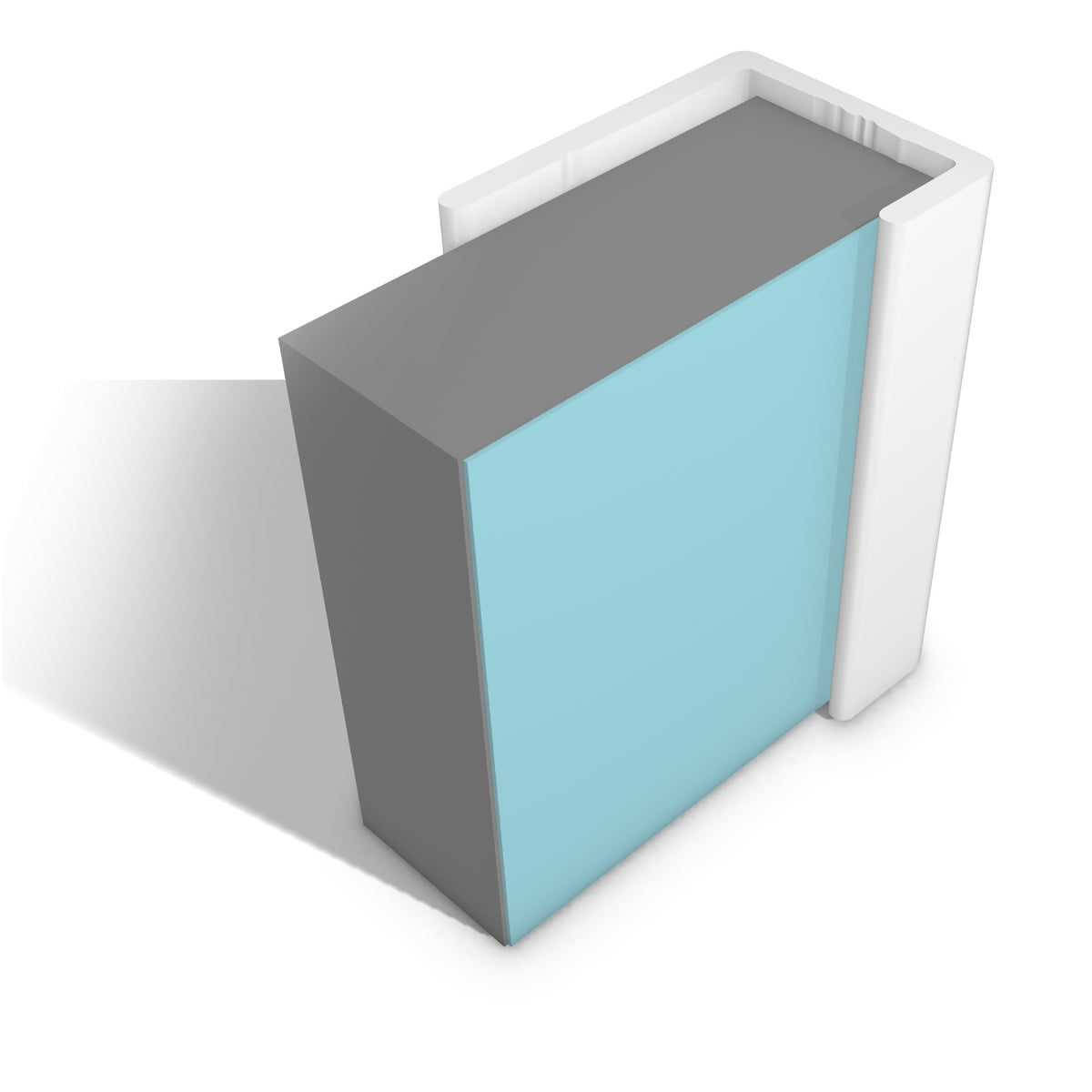 Multipanel Classic Wall Panel Profile End Cap Type C White