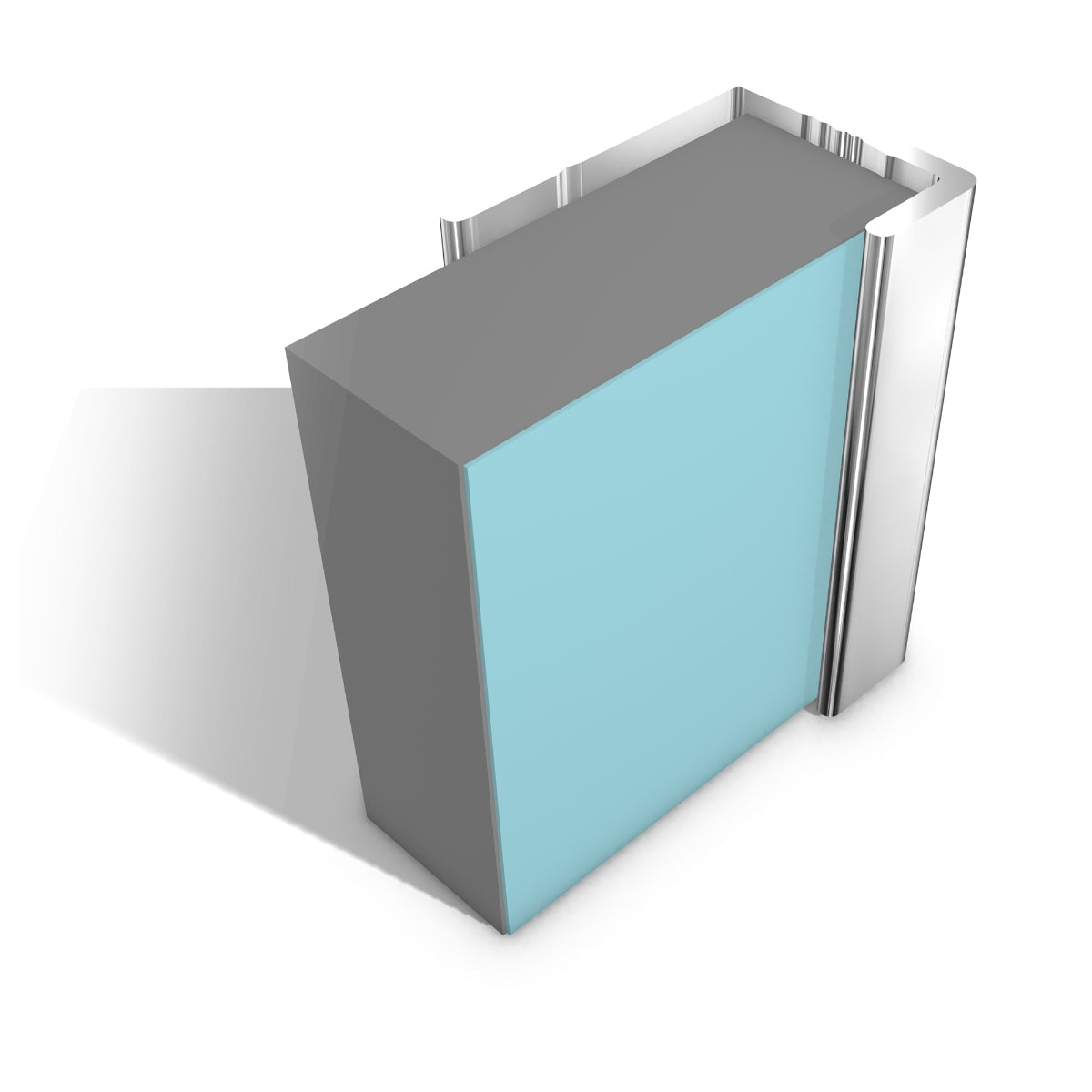 Multipanel Classic Wall Panel Profile End Cap Type C Bright Polished Silver