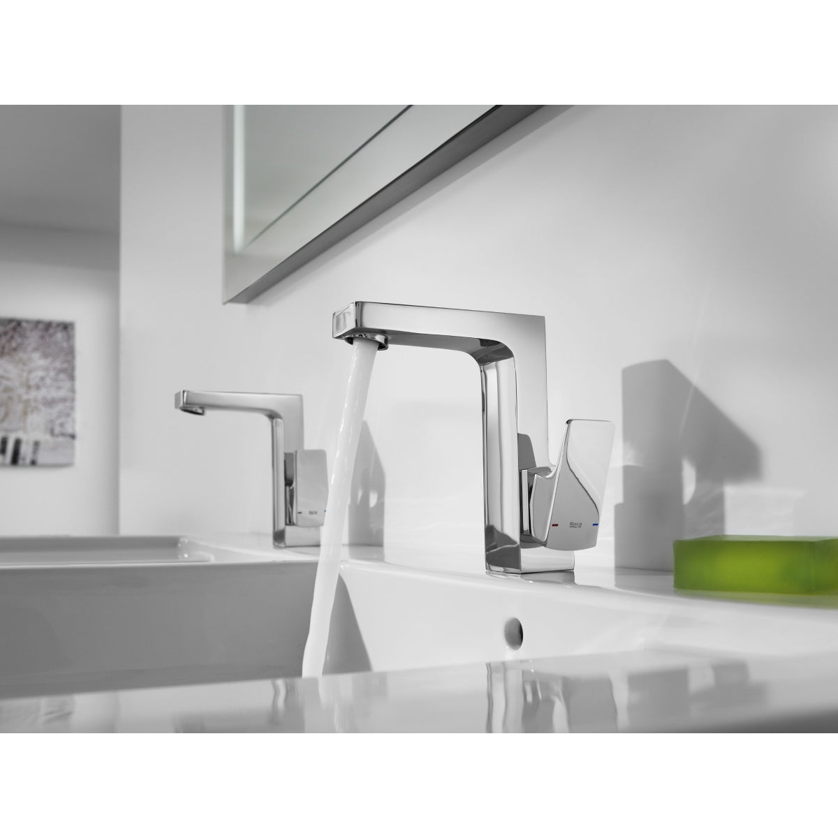 Roca L90 Basin Mixer Side Handle and Pop-up Waste