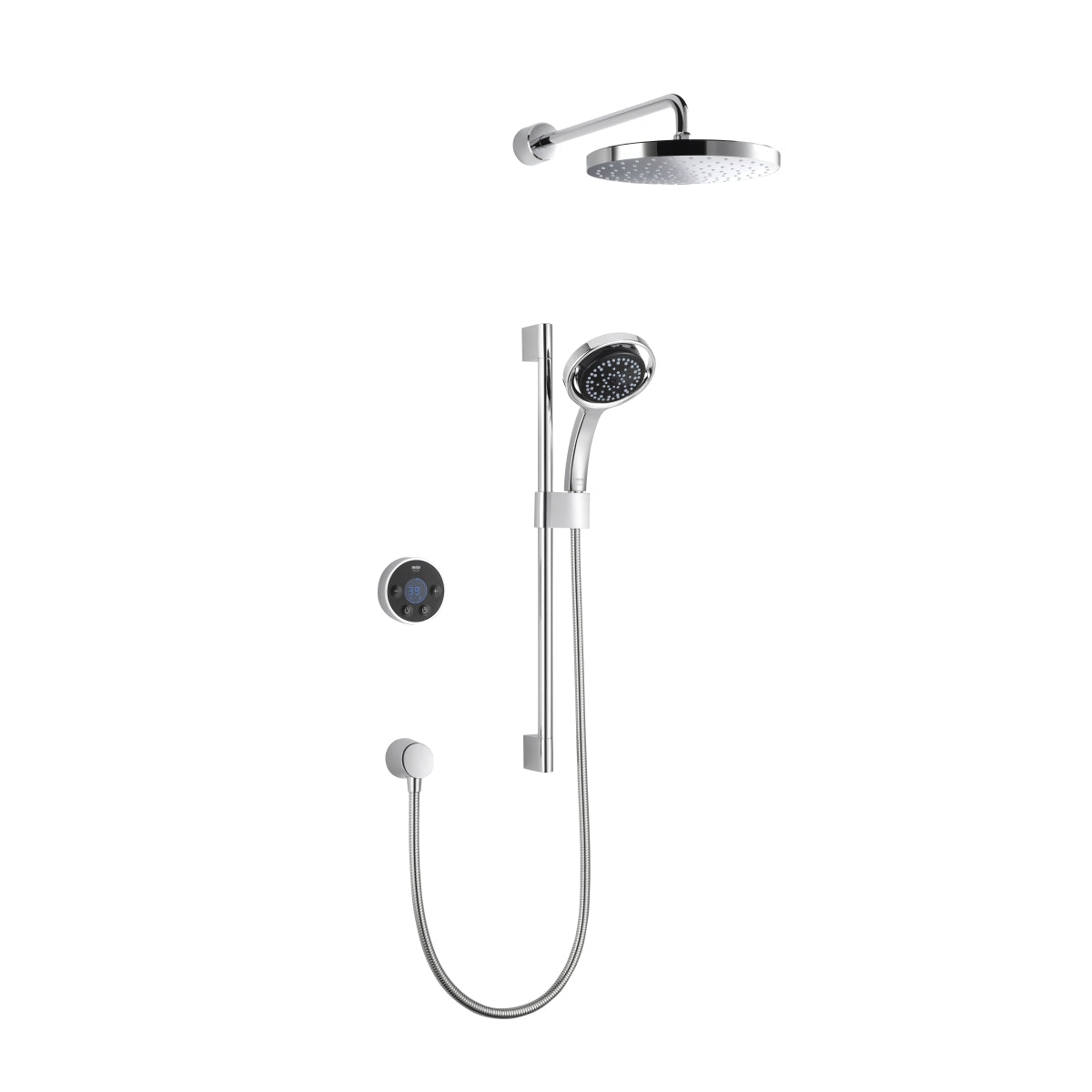 Mira Platinum Dual Rear Fed Digital Shower Mixer Chrome 1.1796.003.
